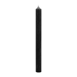 25 Stabkerzen Schwarz, 250/22 mm, KERZENFARM HAHN, durchgefärbt, Brenndauer 12h