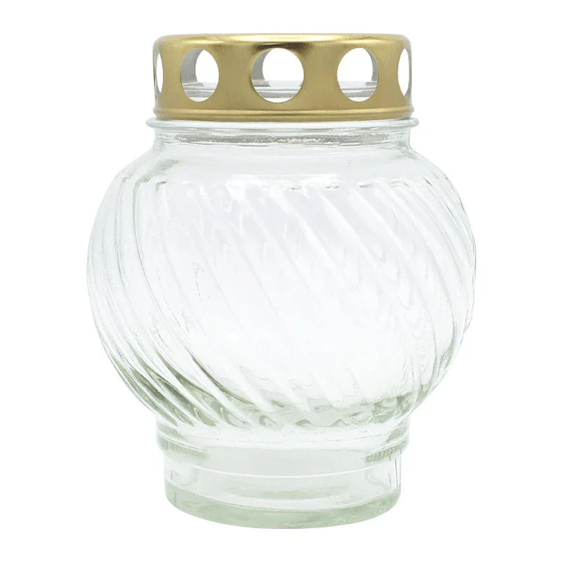 Grablaterne aus Glas, weiß, 135/110 mm, Grabdekoration –