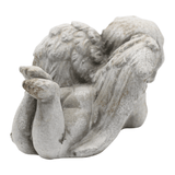 Engel liegend, ca. 13x10x9 cm, dekorativ in Antik-Optik, Grabschmuck, Grabdekoration - luterna.de