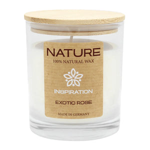 NATURE Duftkerze im Glas, Exotic Rose, WENZEL, 85/70 mm, Brenndauer ca. 28h