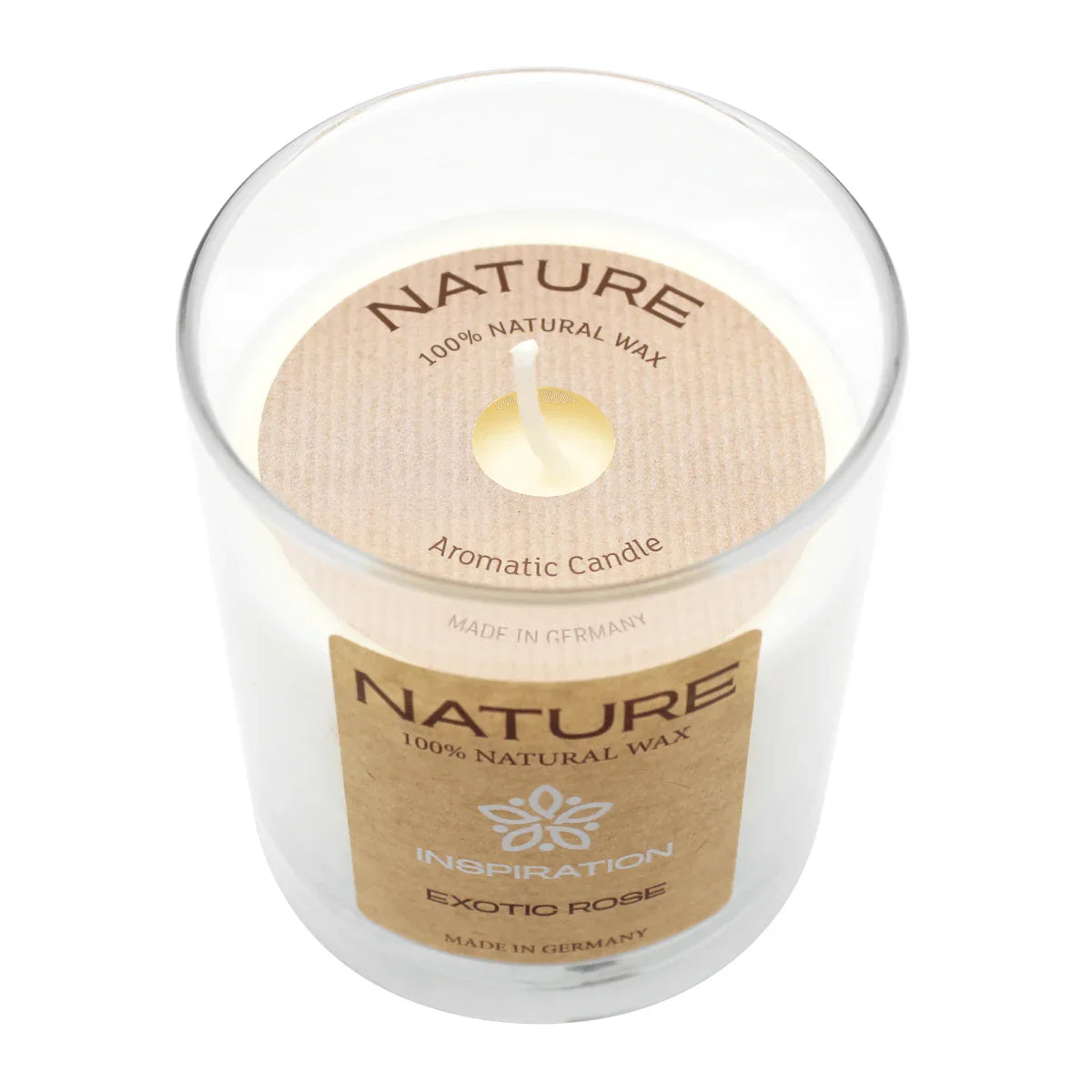 NATURE Duftkerze im Glas Exotic Rose, WENZEL, 28h –