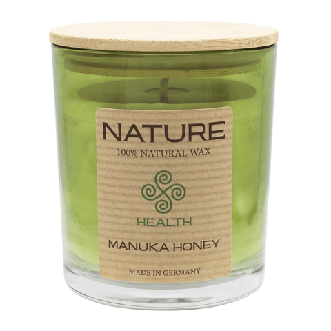 NATURE HEALTH, Duftkerze im Glas, Manuka Honey, 100% NATURAL WAX, 85/70 mm, Brenndauer ca. 25h - luterna.de