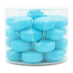 Schwimmkerzen klein, Türkis, 50/30 mm, WENZEL, Brenndauer ca. 4h, Box mit 28 Stück
