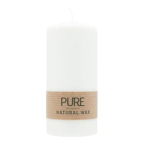 PURE Stumpenkerze Natural, 130/60 mm, WENZEL, 40h –