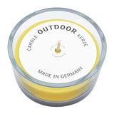 Glasschale Outdoor mit Dochtkerze, Outdoor Kerze, Zitrone, WENZEL, 150/80 mm, Brenndauer ca. 20h - luterna.de