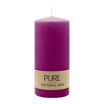 PURE NATURAL WAX, Erika, Stumpenkerze, WENZEL, 130/60 mm, Brenndauer ca. 40h, 100% plastikfrei