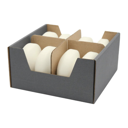 Schwimmkerzen groß, Wollweiß, 80/40 mm, WENZEL, Brenndauer ca. 8h, 8 Stück