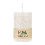 PURE OLIVE WAX, Sahara, vegane Stumpenkerze, WENZEL, 90/60 mm, Brenndauer ca. 26h