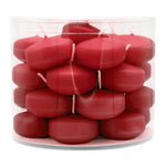 Schwimmkerzen klein, Karminrot, 50/30 mm, WENZEL, Brenndauer ca. 4h, Box mit 28 Stück