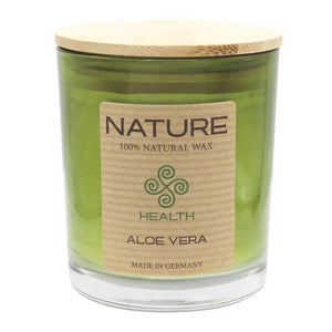 NATURE Duftkerze im Glas, Aloe Vera, WENZEL, 85/70 mm, Brenndauer ca. 28h