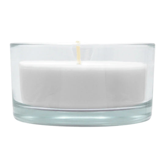 Glasschale Outdoor mit Dochtkerze, Outdoor-Kerze, Weiß, WENZEL, 150/80 mm, Brenndauer ca. 20h