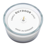 Glasschale Outdoor mit Dochtkerze, Outdoor Kerze, Weiß, WENZEL, 150/80 mm, Brenndauer ca. 20h - luterna.de