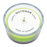 Glasschale Outdoor mit Dochtkerze, Outdoor Kerze, Limone, WENZEL, 150/80 mm, Brenndauer ca. 20h - luterna.de