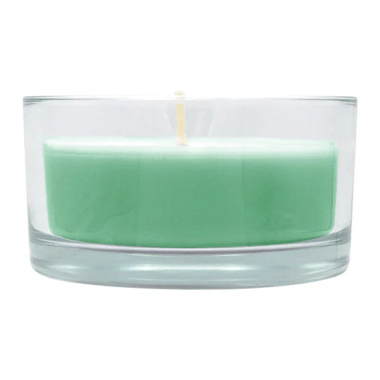 Glasschale Outdoor mit Dochtkerze, Outdoor-Kerze, Smaragd, WENZEL, 150/80 mm, Brenndauer ca. 20h