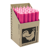 Stabkerzen aus Paraffin, 180/22 mm, Pink, KERZENFARM HAHN, Brenndauer ca. 8h, 25 Stück pro Verpackung - luterna.de