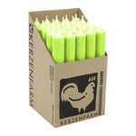 Stabkerzen aus Paraffin, 180/22 mm, Pastellgrün, KERZENFARM HAHN, Brenndauer ca. 8h, 25 Stück pro Verpackung