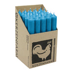 Stabkerzen aus Paraffin, 180/22 mm, Petrol, KERZENFARM HAHN, Brenndauer ca. 8h, 25 Stück pro Verpackung