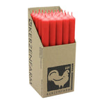 Stabkerzen aus Paraffin, 250/22 mm, Rost, KERZENFARM HAHN, Brenndauer ca. 12h, 25 Stück pro Verpackung