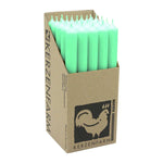 Stabkerzen aus Paraffin, 250/22 mm, Mint, KERZENFARM HAHN, Brenndauer ca. 12h, 25 Stück pro Verpackung
