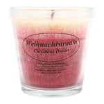 Duftkerze im Glas, Weihnachtstraum, 100% pflanzliches Stearin, KERZENFARM HAHN, mit reinen ätherischen Ölen, Brenndauer ca. 24h