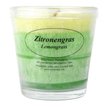 Duftkerze im Glas, Zitronengras, 100% pflanzliches Stearin, KERZENFARM HAHN, mit reinen ätherischen Ölen, Brenndauer ca. 24h