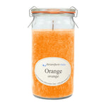 Duftkerze im XL-Weckglas®, Orange, 100% pflanzliches Stearin, KERZENFARM HAHN, mit reinen ätherischen Ölen, Brenndauer ca. 40h