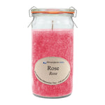 Duftkerze im XL-Weckglas®, Rose, 100% pflanzliches Stearin, KERZENFARM HAHN, mit reinen ätherischen Ölen, Brenndauer ca. 40h