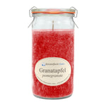 Duftkerze im XL-Weckglas®, Granatapfel, 100% pflanzliches Stearin, KERZENFARM HAHN, mit reinen ätherischen Ölen, Brenndauer ca. 40h