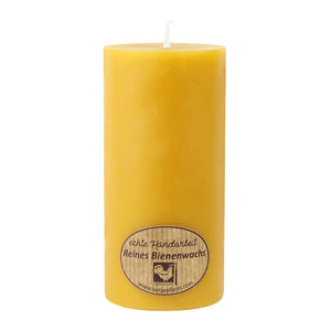 Stumpenkerze, 100% reines Bienenwachs, KERZENFARM HAHN, 135/65 mm, Brenndauer ca. 39h