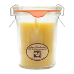 Bienenwachskerze im Weckglas, 100% reines Bienenwachs, KERZENFARM HAHN, 84/70 mm, 160 ml, Brenndauer ca. 20h