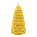 Waben-Bienenwachskerze "Spirale", 100% reines Bienenwachs, KERZENFARM HAHN, 100/58 mm, Brenndauer ca. 5h
