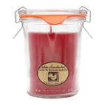 Bienenwachskerze im Weckglas, 100% reines Bienenwachs, Dunkelrot, KERZENFARM HAHN, 84/70 mm, 160 ml, Brenndauer ca. 20h