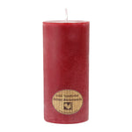 Stumpenkerze, 100% reines Bienenwachs, Dunkelrot, KERZENFARM HAHN, 95/45 mm, Brenndauer ca. 15h