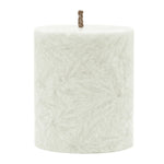 Stearin-Stumpenkerze, Weiß, 64/75 mm, 100% pflanzlicher Wachs, KERZENFARM HAHN, Brenndauer ca. 19,5h