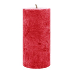 Stumpenkerze aus Stearin, Rot, 64/135 mm, 100% pflanzlicher Wachs, KERZENFARM HAHN, Brenndauer ca. 41h