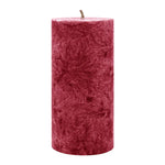 Stumpenkerze aus Stearin, Dunkelrot, 64/135 mm, 100% pflanzlicher Wachs, KERZENFARM HAHN, Brenndauer ca. 41h