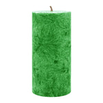 Stumpenkerze aus Stearin, Grün, 64/135 mm, 100% pflanzlicher Wachs, KERZENFARM HAHN, Brenndauer ca. 41h
