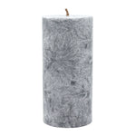 Stumpenkerze aus Stearin, Grau, 64/135 mm, 100% pflanzlicher Wachs, KERZENFARM HAHN, Brenndauer ca. 41h