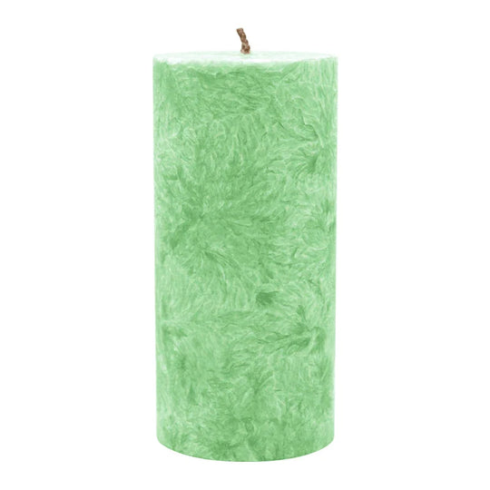 Stumpenkerze aus Stearin, Mint, 64/135 mm, 100% pflanzlicher Wachs, KERZENFARM HAHN, Brenndauer ca. 41h