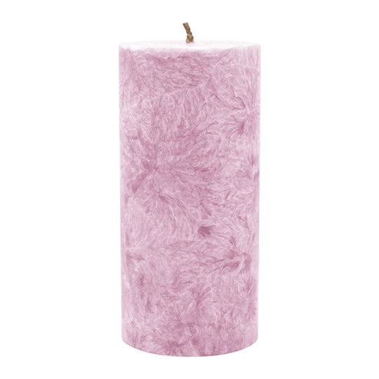 Stumpenkerze aus Stearin, Pastellaltrosa, 64/135 mm, 100% pflanzlicher Wachs, KERZENFARM HAHN, Brenndauer ca. 41h