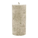 Stumpenkerze aus Stearin, Taupe, 64/135 mm, 100% pflanzlicher Wachs, KERZENFARM HAHN, Brenndauer ca. 41h