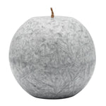 Kugelkerze aus Stearin, Grau, Ø80 mm, 100% pflanzliches Wachs, KERZENFARM HAHN, Brenndauer ca. 25h