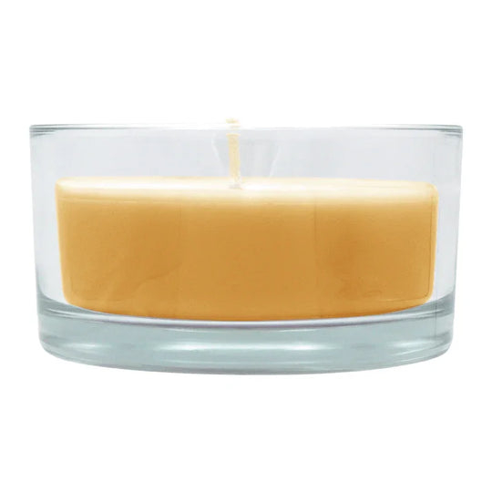 Glasschale Outdoor mit Dochtkerze, Outdoor-Kerze, Safran, WENZEL, 150/80 mm, Brenndauer ca. 20h