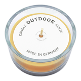 Glasschale Outdoor mit Dochtkerze, Outdoor Kerze, Safran, WENZEL, 150/80 mm, Brenndauer ca. 20h - luterna.de