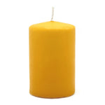 100% ÖKO-Stumpenkerze aus regionaler Bio-Masse, mit Bienenwachsüberzug, Gelb, BIOKEMA, 90/60 mm, Brenndauer ca. 50h