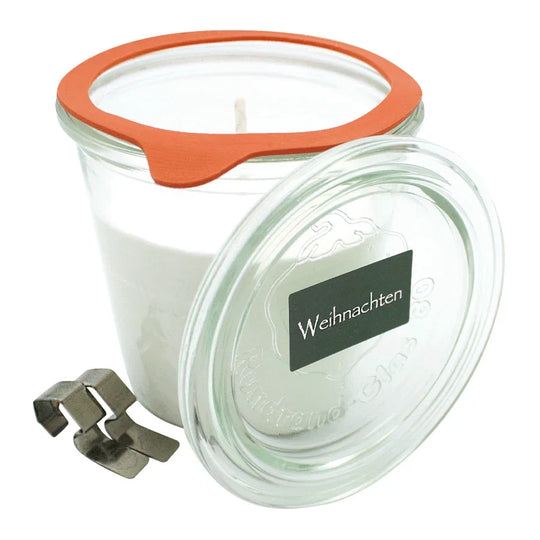 100% ÖKO-Duftkerze aus regionaler Bio-Masse im original Weckglas®, Weihnachtsduft, BIOKEMA, 94/90 mm, 290 ml, Brenndauer ca. 46h