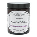 100% ÖKO-Duftkerze im Glas aus regionaler Bio-Masse, Seagras Alpine Herbs, BIOKEMA, mit Schraubdeckel, 80/65 mm, 180 ml, Brenndauer ca. 28h