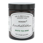 100% ÖKO-Duftkerze im Glas aus regionaler Bio-Masse, White Tea Wind, BIOKEMA, mit Schraubdeckel, 80/65 mm, 180 ml, Brenndauer ca. 28h