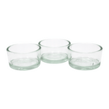 Glas für Teelichter ohne Aluminiumhülle, BIOKEMA, wiederverwendbar, Größe für Teelichter mit Ø38 mm, 18 Stück pro Verpackung