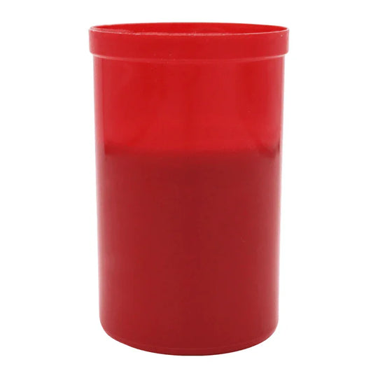 100% ÖKO-Grabkerzen aus regionaler Bio-Masse, Rot, ohne Deckel, BIOKEMA, Brenndauer ca. 3 Tage, 100/63 mm, Karton 20 Stück